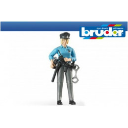 Mujer Policia de piel clara con accesorios - escala 1:16