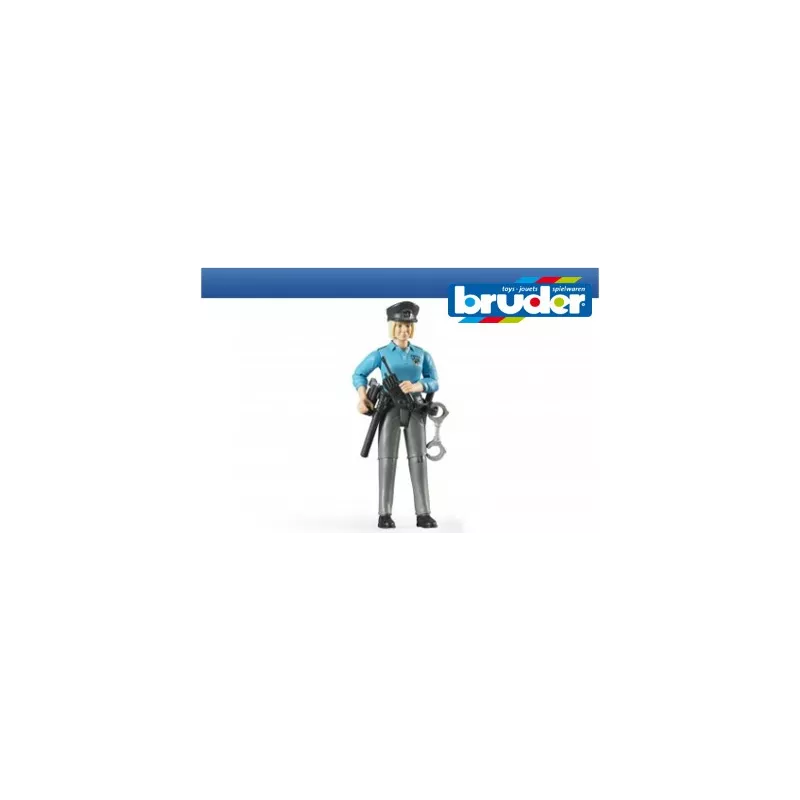 Mujer Policia de piel clara con accesorios - escala 1:16