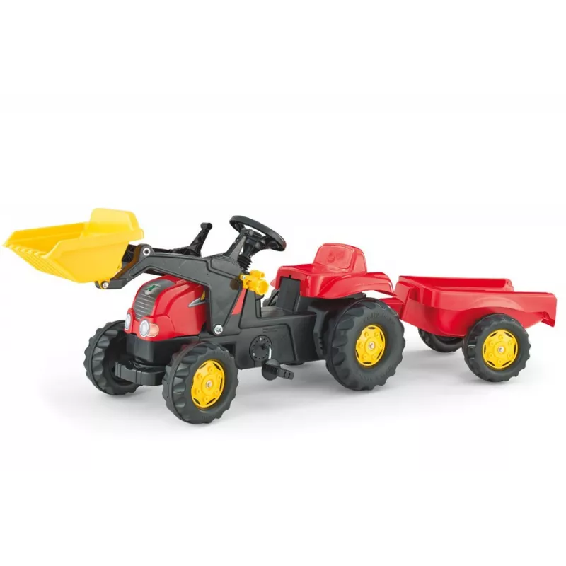Rolly Kid Rojo con remolque y pala