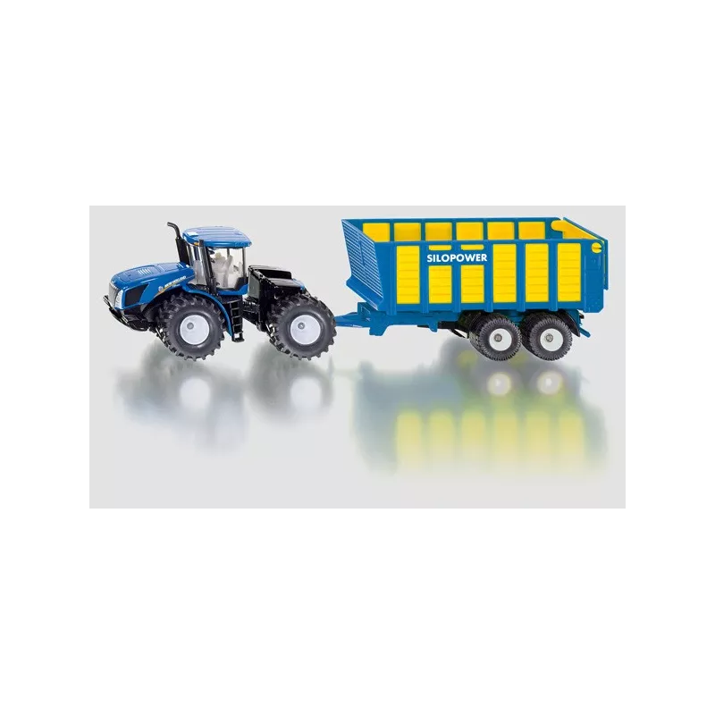 Tractor New Holland con remolque - escala 1:50