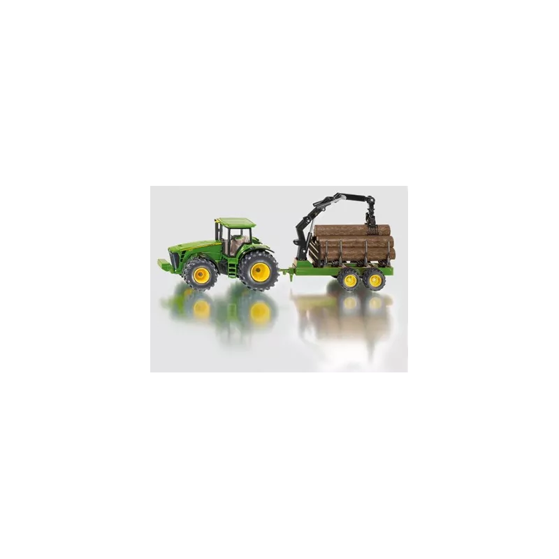 Tractor John Deere 8430 con remolque forestal