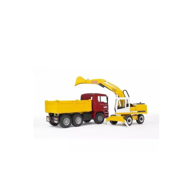 Camion Man TGA y Excavadora Liebherr - escala 1:16