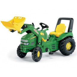 Tractor John Deere con pala a pedales