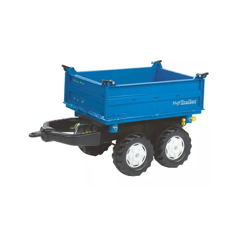 Remolque Azul 2 ejes para tractor a pedales