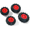 Ruedas neumaticas 2 x 310x95, 2 x 325x110 rojas