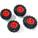 Ruedas neumaticas 2 x 260, 2 x 325x110 rojas