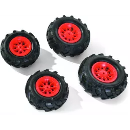 Ruedas neumaticas 2 x 260, 2 x 325x110 rojas