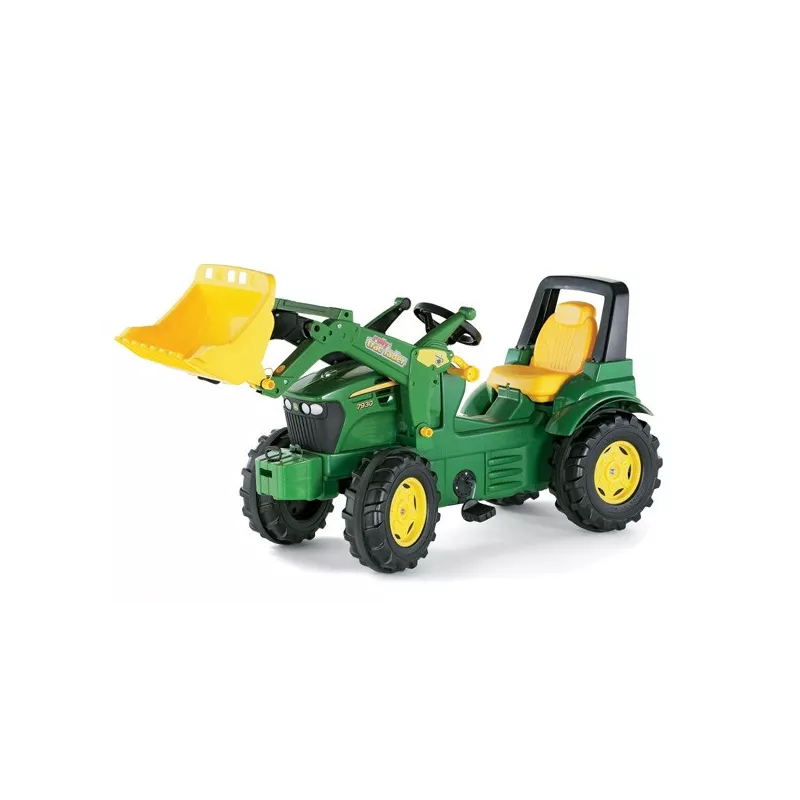 Tractor John Deere con pala a pedales