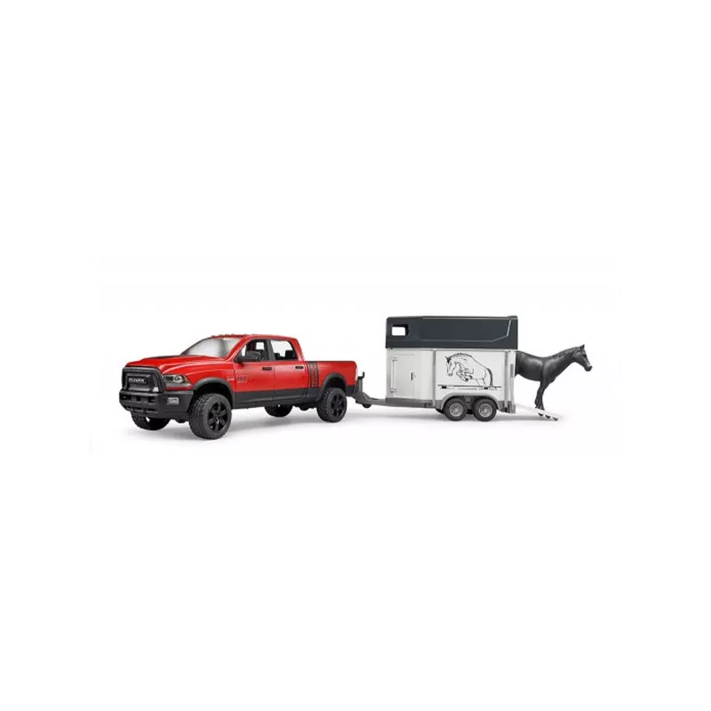 RAM 2500 Power Wagon con remolque equino y caballo - escala 1:16