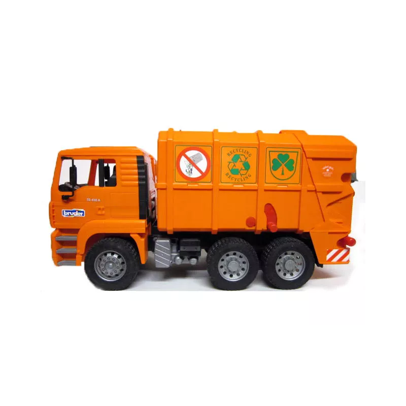 MAN TGA camión basura naranja - escala 1:16