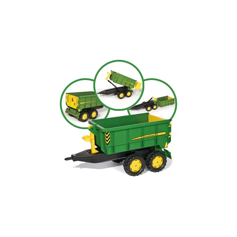 Remolque 2 ejes John Deere para tractor a pedales