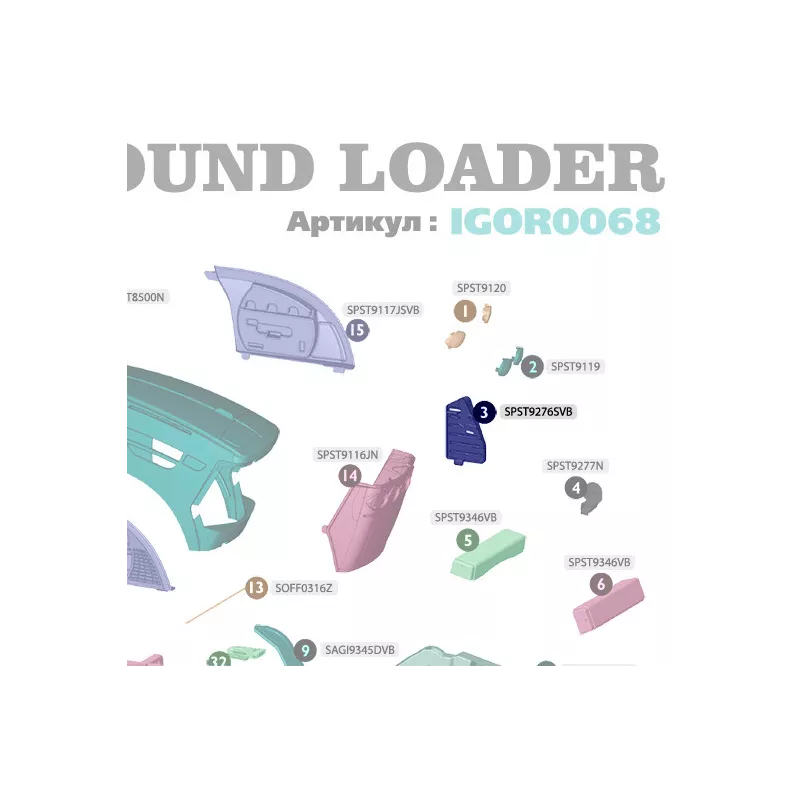 Soporte enganche pala izquierdo