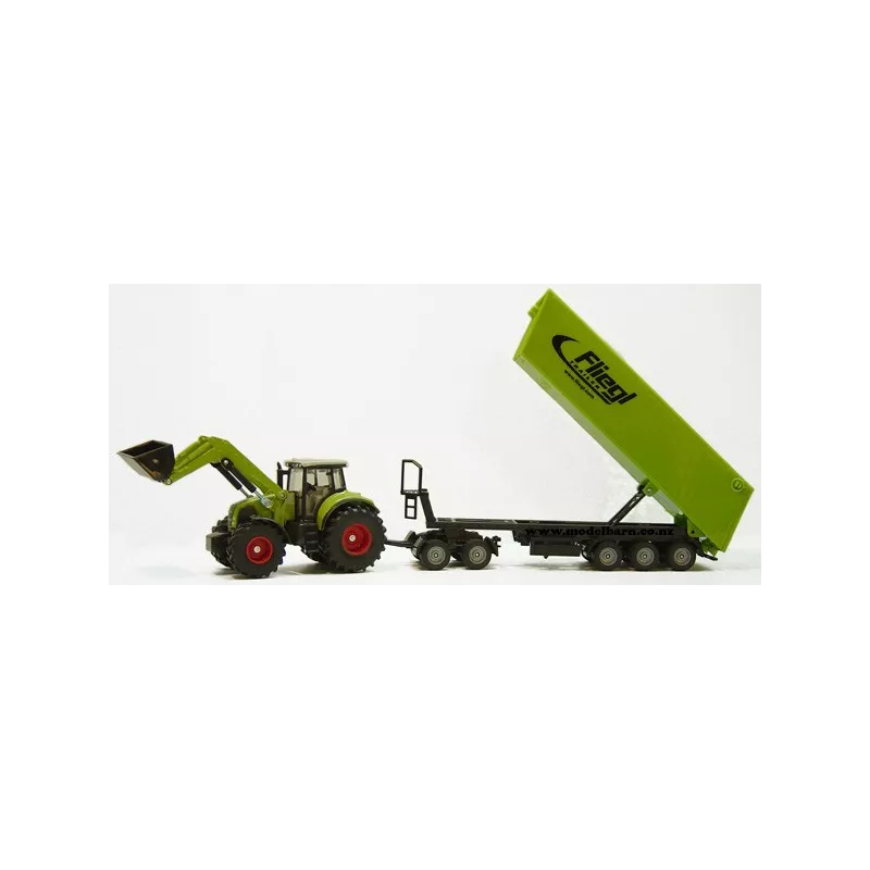 Tractor Claas con remolque Fliegl - Escala 1:50