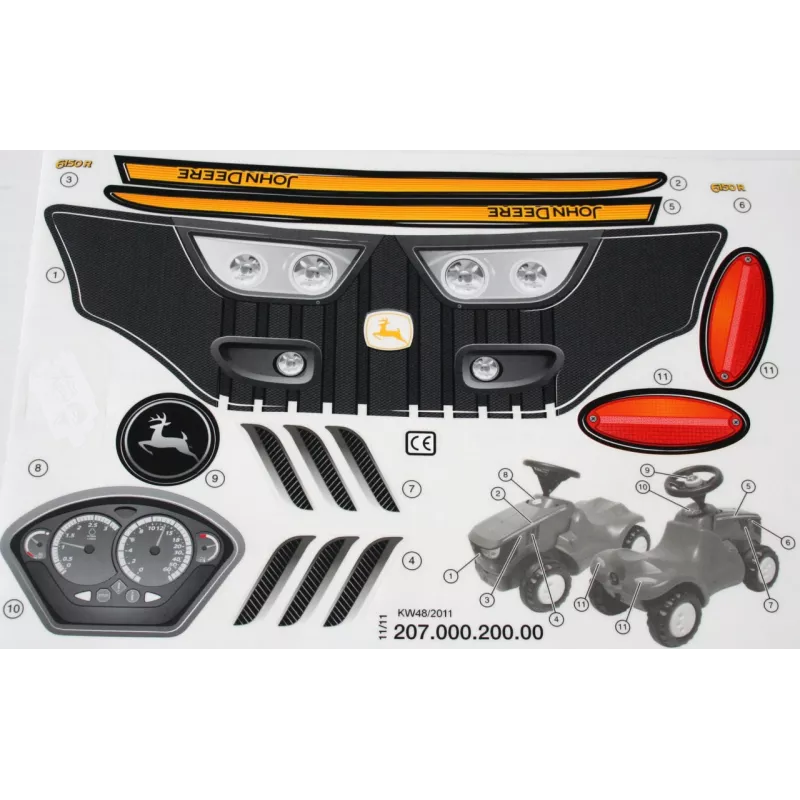 Pegatina Minitrac John Deere