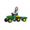 Tractor John Deere con remolque a pedales