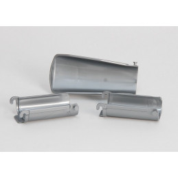 Tobogán de hormigón plateado