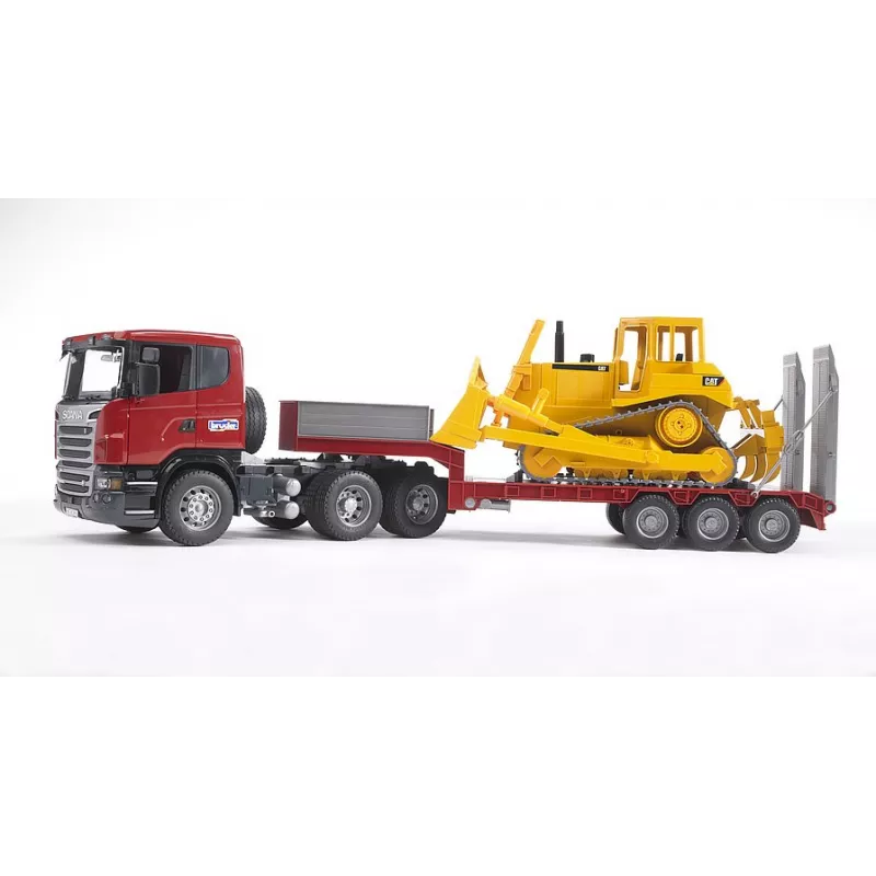 Camion Scania con Bulldozer Caterpillar - Escala 1:16