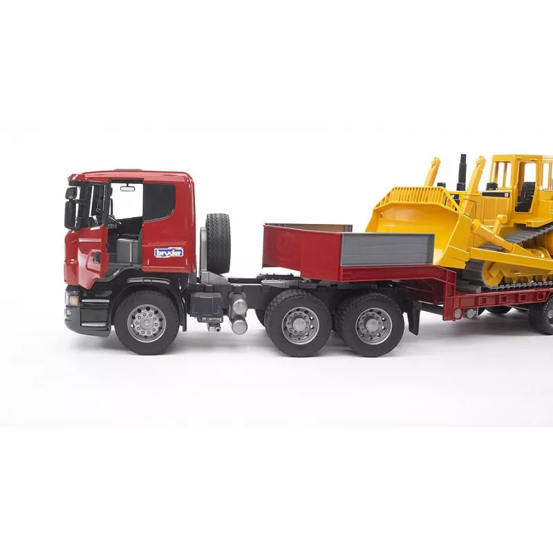 Camion Scania con Bulldozer Caterpillar - Escala 1:16