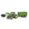 Tractor John Deere 7930 con pala y remolque