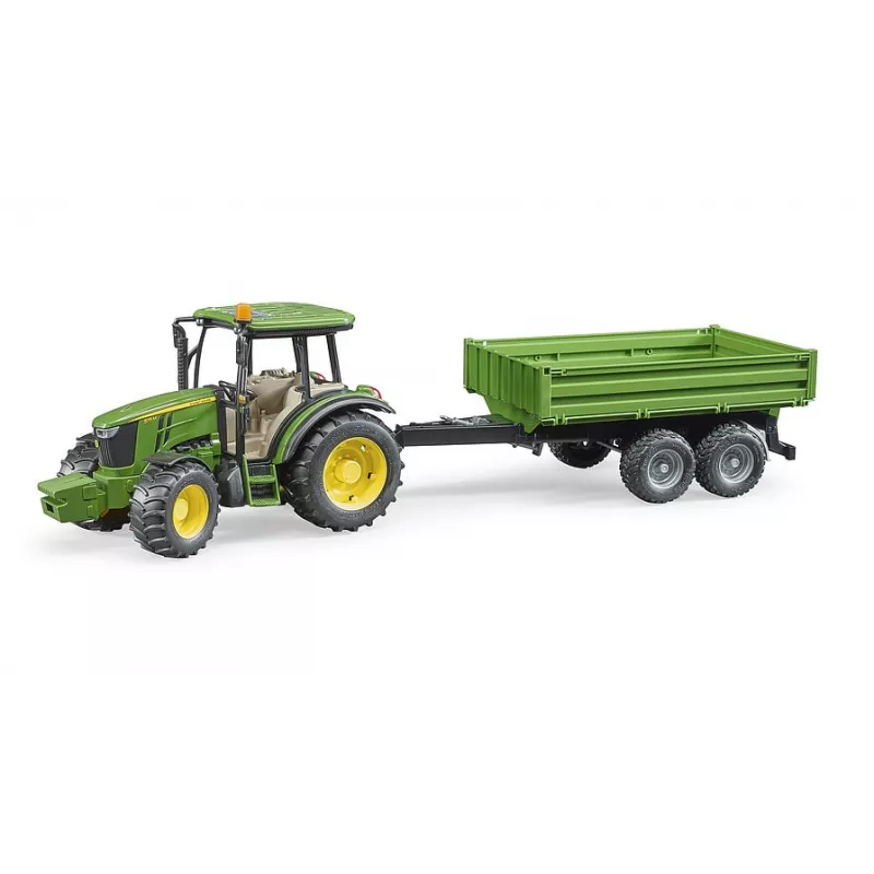 John Deere 5115M con remolque - escala 1:16