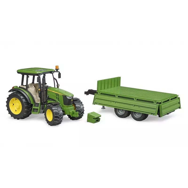 John Deere 5115M con remolque - escala 1:16