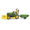 Cortacésped John Deere remolque y jardinero