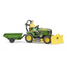 Cortacésped John Deere remolque y jardinero