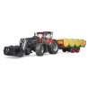Case IH Optum 300CVX Pala y remolque pacas