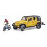 Jeep Wrangler Rubicon Unlimited bicicleta y ciclista
