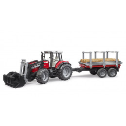 Massey Ferguson 7480 pala y remolque