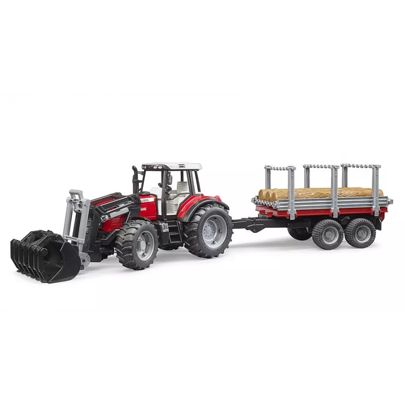 Massey Ferguson 7480 pala y remolque