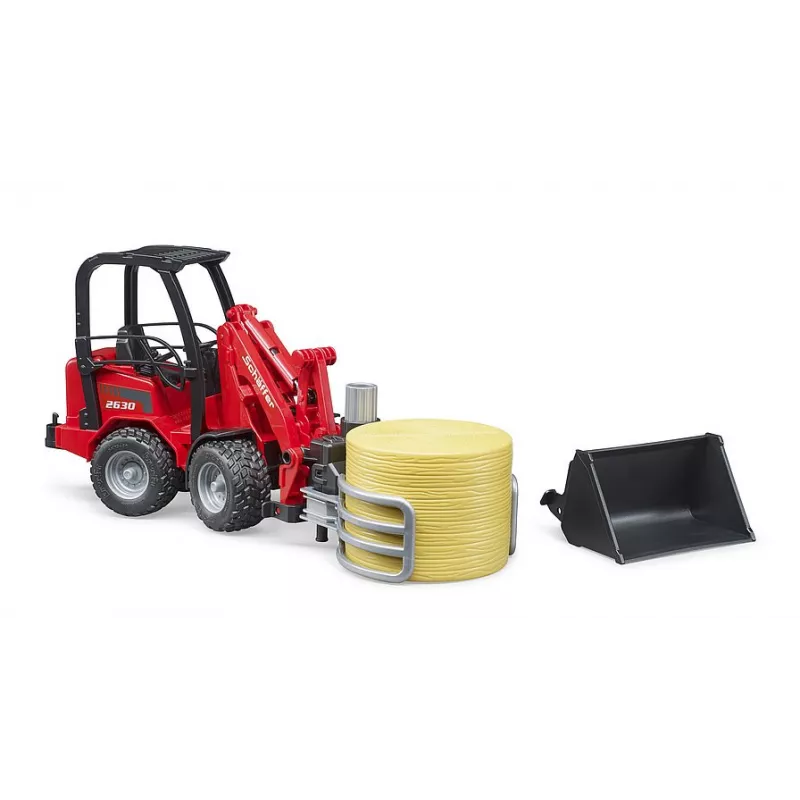 Schäffer Hoflader 2034 con pinza para bala