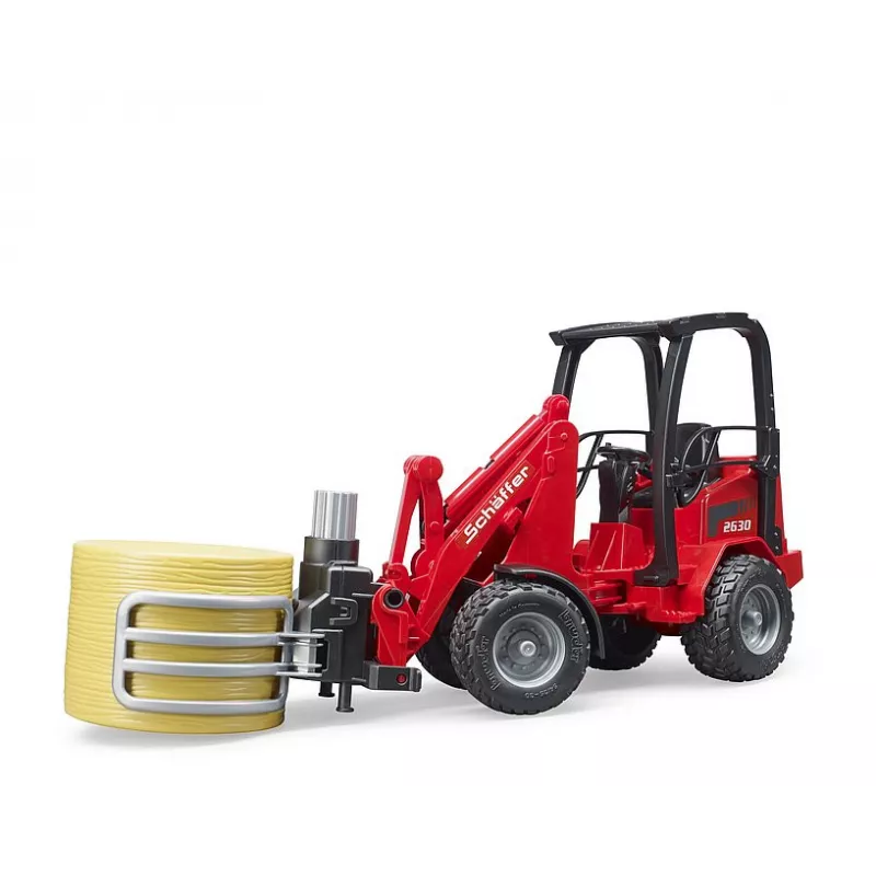 Schäffer Hoflader 2034 con pinza para bala