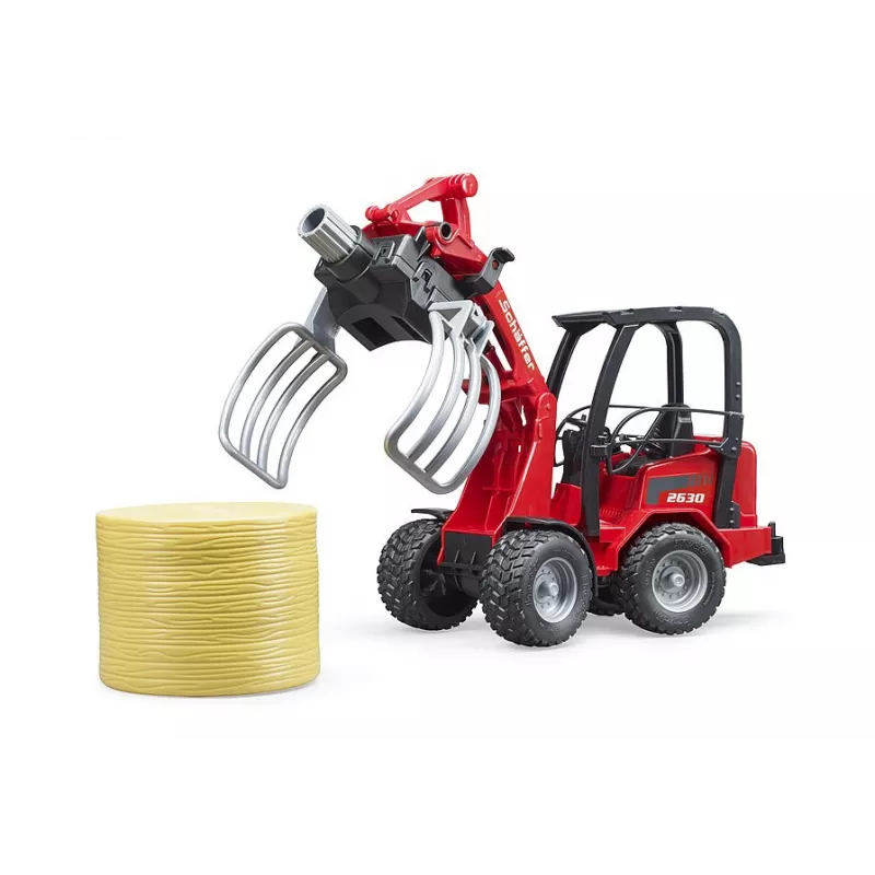 Schäffer Hoflader 2034 con pinza para bala