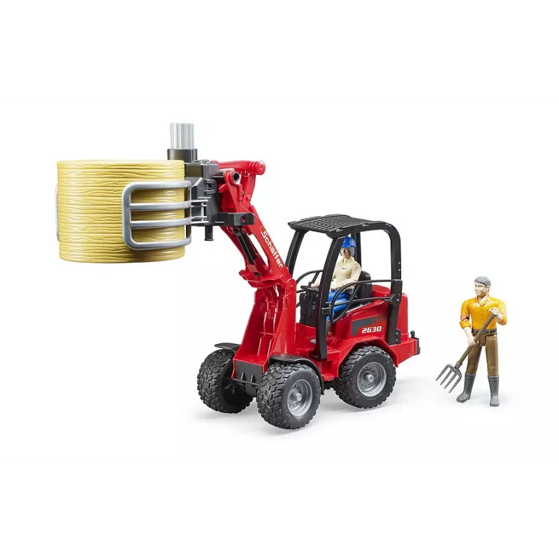 Schäffer Hoflader 2034 con pinza para bala