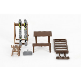 Equipo refugio de montaña