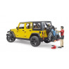 Jeep Wrangler Rubicon Unlimited bicicleta y ciclista