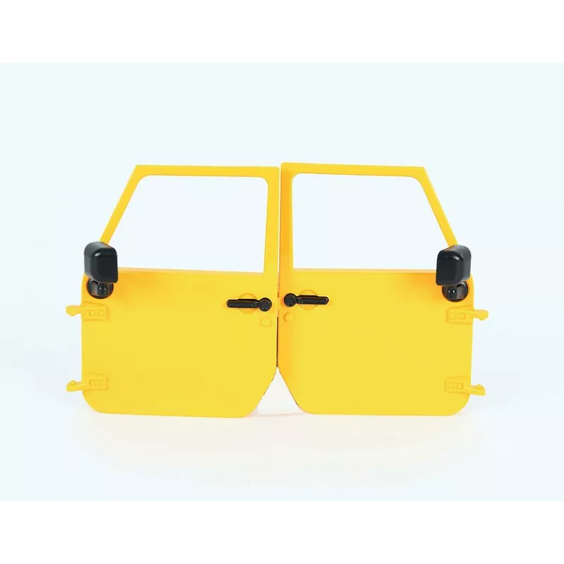 Puerta del conductor y del pasajero Jeep amarillo