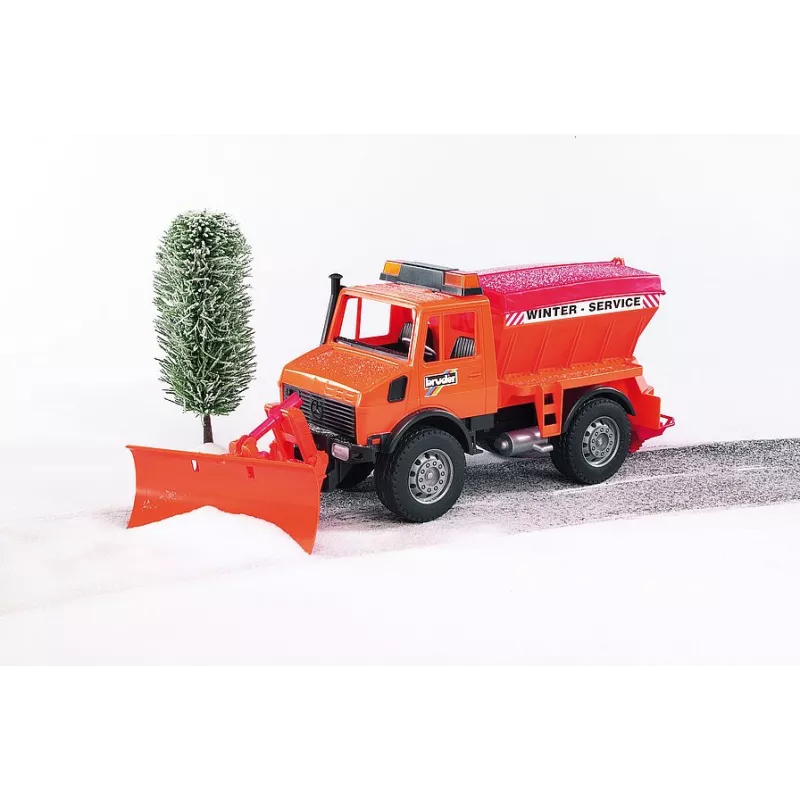 Camion Unimog MB con quitanieves - escala 1:16