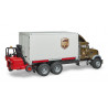 MACK Granite UPS Logistik-LKW con carretilla elevadora