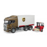 Scania R-Serie UPS Logistik- LKW con carretilla elevadora