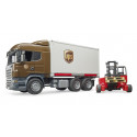 Scania R-Serie UPS Logistik- LKW con carretilla elevadora