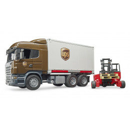 Scania R-Serie UPS Logistik- LKW con carretilla elevadora