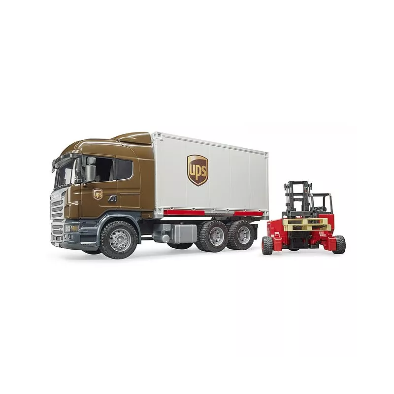 Scania R-Serie UPS Logistik- LKW con carretilla elevadora