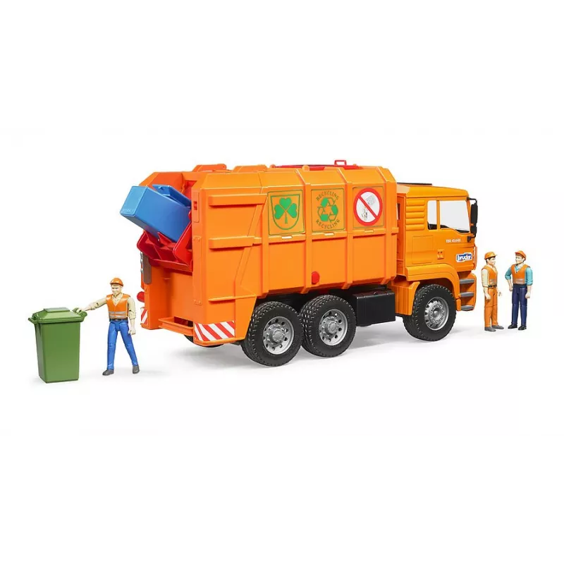 MAN TGA camión basura naranja