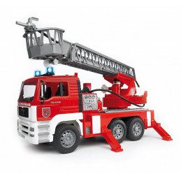 Camion Bomberos MAN con escalera y luz sonido - escala 1:16