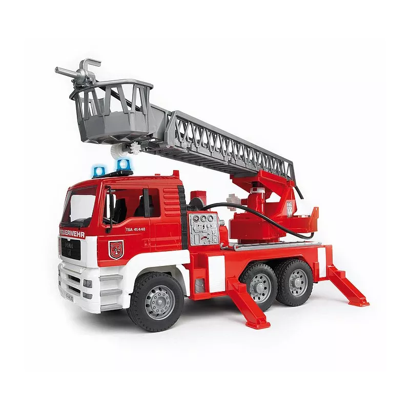 Camion Bomberos MAN con escalera y luz sonido - escala 1:16