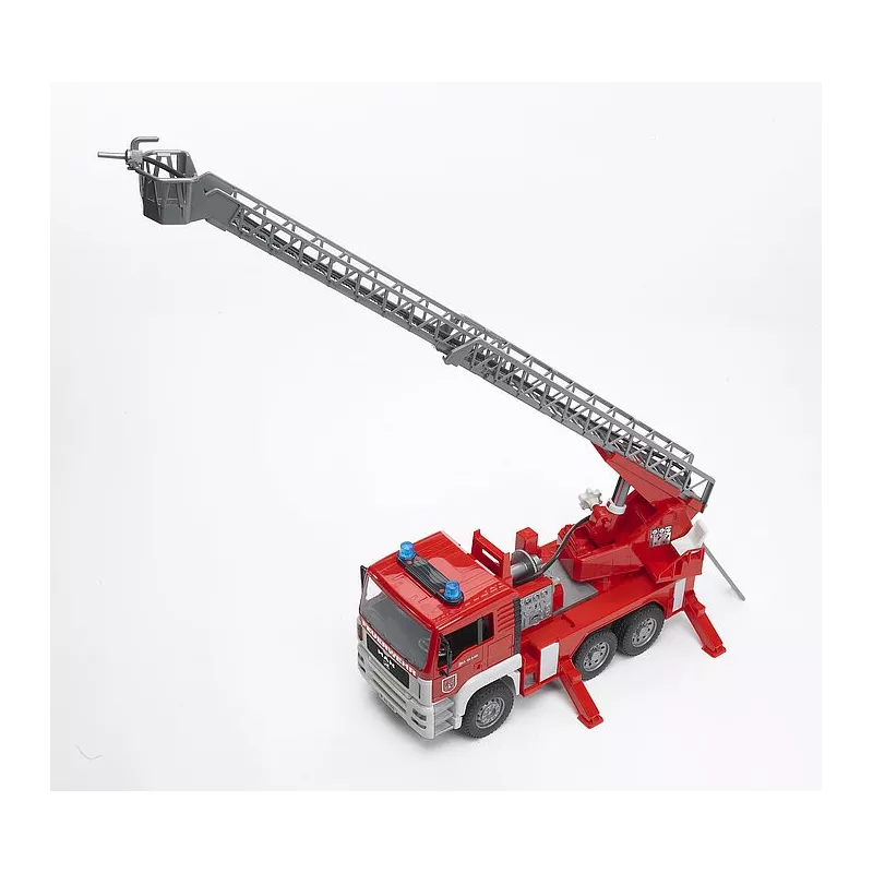 Camion Bomberos MAN con escalera y luz sonido - escala 1:16
