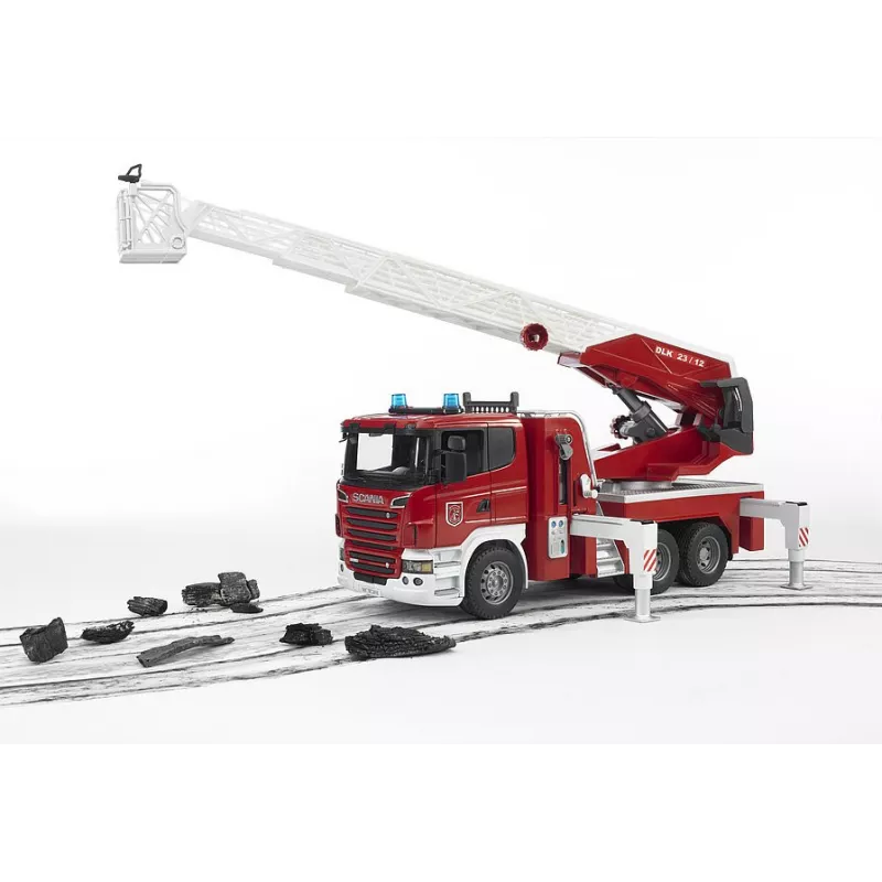 Camion Bomberos SCANIA con escalera luz y deposito agua - escala 1:16