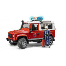 Land Rover Defender Station Wagon bomberos con muñeco